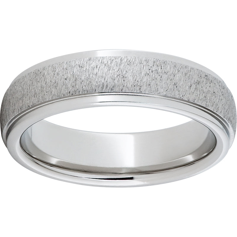 Serinium Domed Grooved Edge Band with a Grain Finish