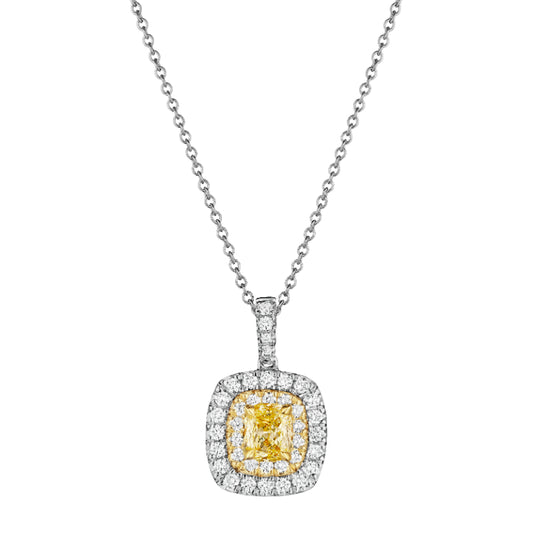 Henri Daussi 18k Yellow Gold Diamond Pendant