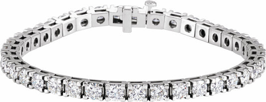 14K White 9 1/6 CTW Diamond Line 7 1/4 Bracelet