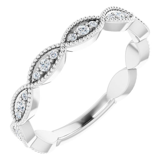 14K White 1/5 CTW Diamond Anniversary Band