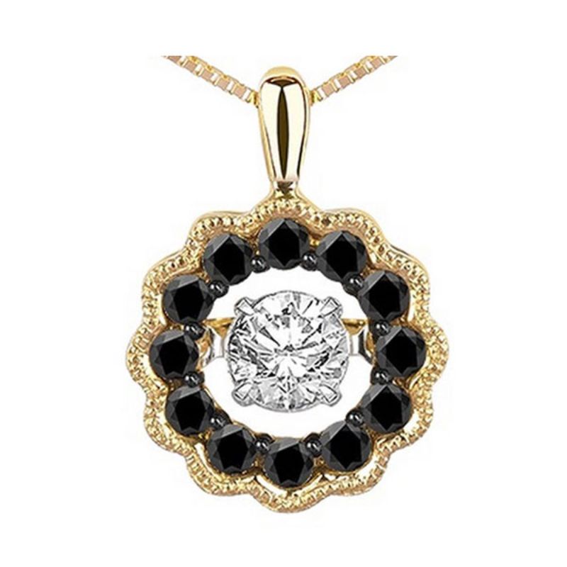 Gems One 14KT Yellow Gold & Diamond Rhythm Of Love Neckwear Pendant  - 3/8 ctw