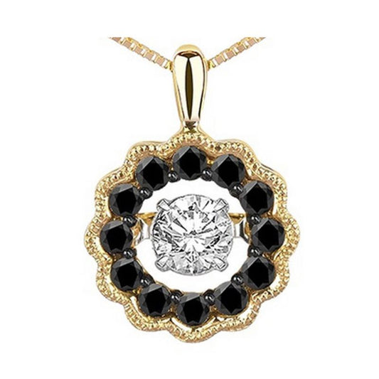 Gems One 14KT Yellow Gold & Diamond Rhythm Of Love Neckwear Pendant  - 3/8 ctw
