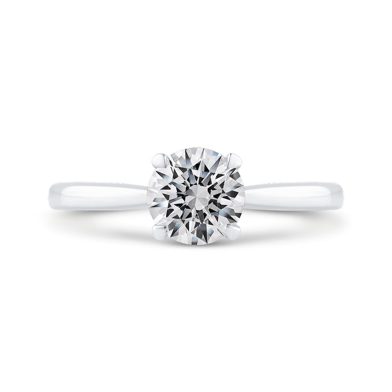 Shah Luxury 14K White Gold Solitaire Engagement Ring (Semi-Mount)