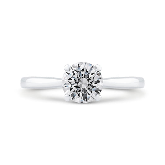 Shah Luxury 14K White Gold Solitaire Engagement Ring (Semi-Mount)