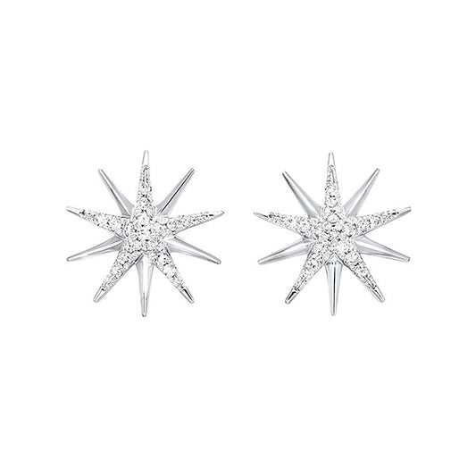 Gems One Silver Diamond (1/10 Ctw) Earring