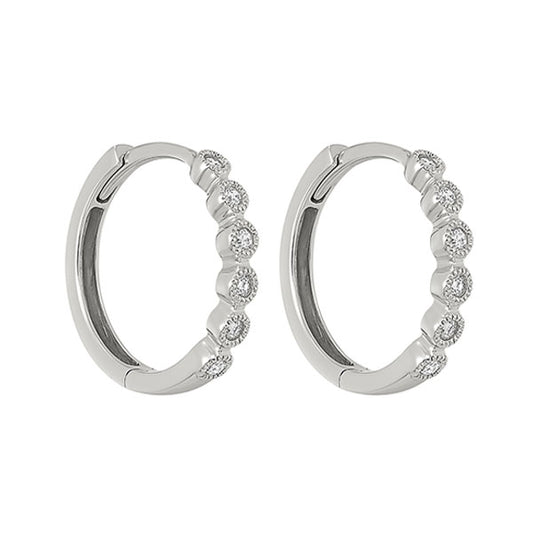 Gems One 14Kt White Gold Diamond (1/8Ctw) Earring
