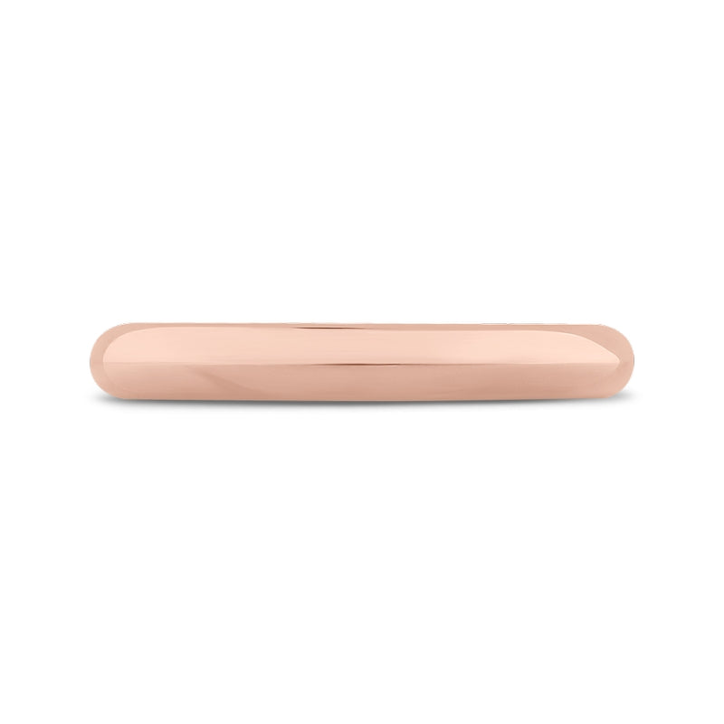 Shah Luxury 14K Rose Gold Plain Wedding Band