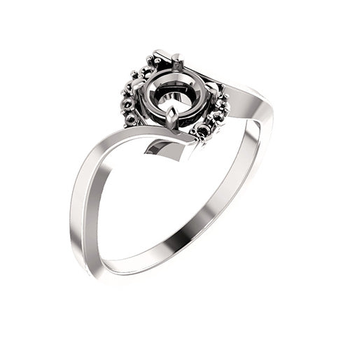 Stuller 14k White Round Engagement Ring