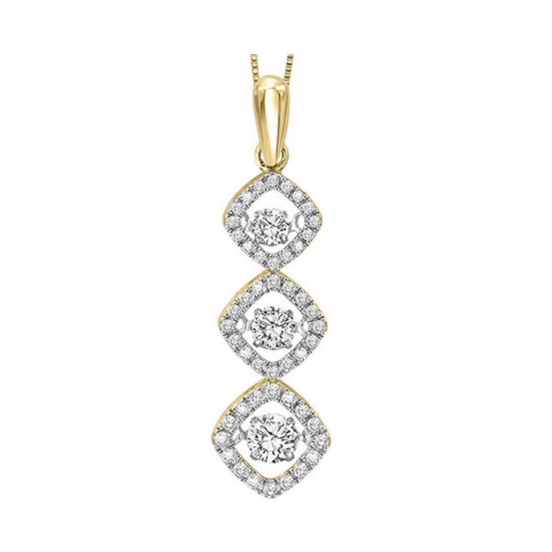 Gems One 14KT Yellow Gold & Diamond Rhythm Of Love Neckwear Pendant  - 1 ctw