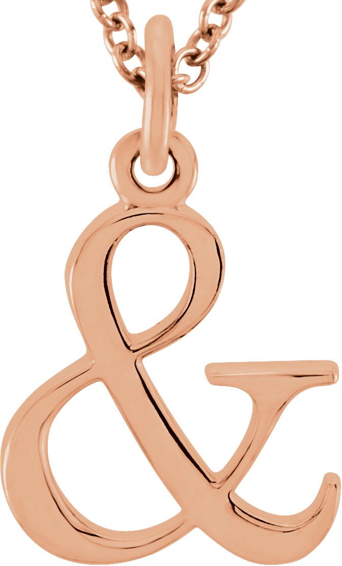 14K Rose Ampersand 16 Necklace