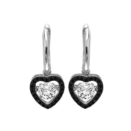 Gems One 14KT White Gold & Diamond Rhythm Of Love Fashion Earrings  - 3/4 ctw