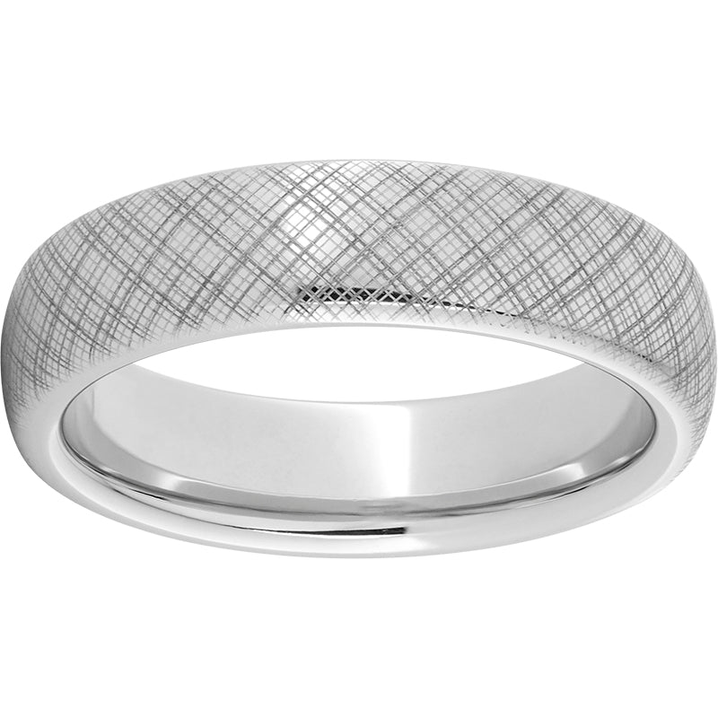 Serinium Domed Band with Tuscany Laser Engraving