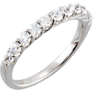 14K White 5/8 CTW Diamond Band