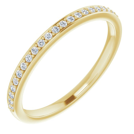 14K Yellow 1/8 CTW Diamond Matching Band
