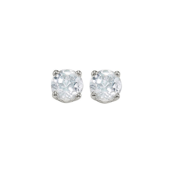 Gems One 14Kt White Gold White Topaz (1 Ctw) Earring