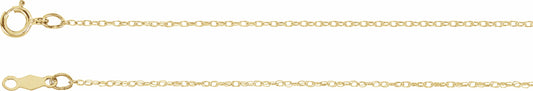 14K Yellow .75 mm Rope 7 Chain
