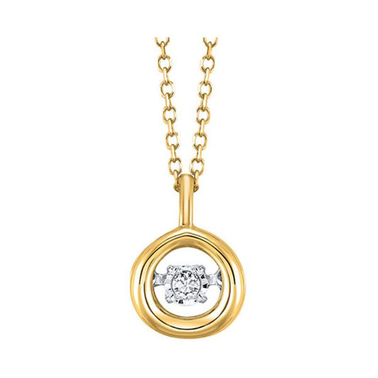 Gems One 10KT Yellow Gold & Diamond Rhythm Of Love Neckwear Pendant  - 1/10 ctw