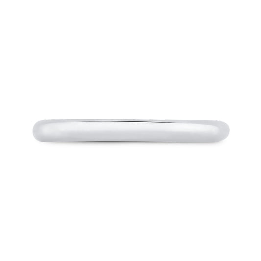 Shah Luxury 14K White Gold Plain Wedding Band