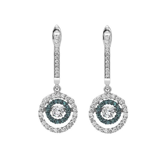Gems One 14KT White Gold & Diamond Rhythm Of Love Fashion Earrings  - 1/2 ctw
