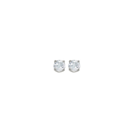 Gems One 14Kt White Gold White Topaz (1/4 Ctw) Earring
