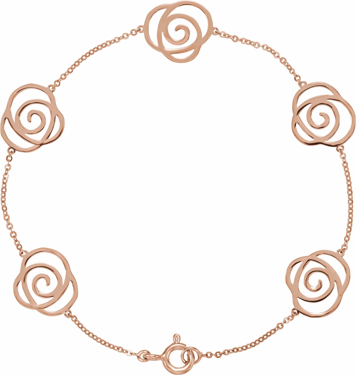 14K Rose Floral-Inspired Bracelet
