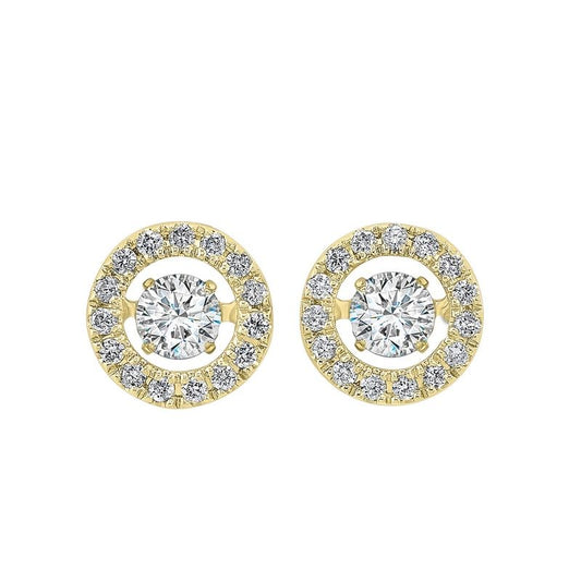 Gems One 14KT Yellow Gold & Diamond Rhythm Of Love Fashion Earrings  - 1/2 ctw