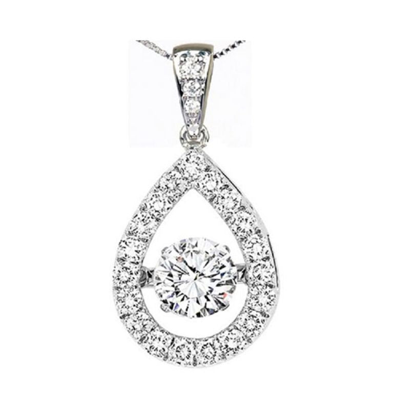 Gems One 14KT White Gold & Diamonds Stunning Neckwear Pendant - 1-1/3 ctw