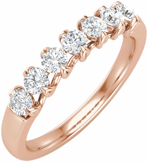 14K Rose 1/2 CTW Diamond Anniversary Band