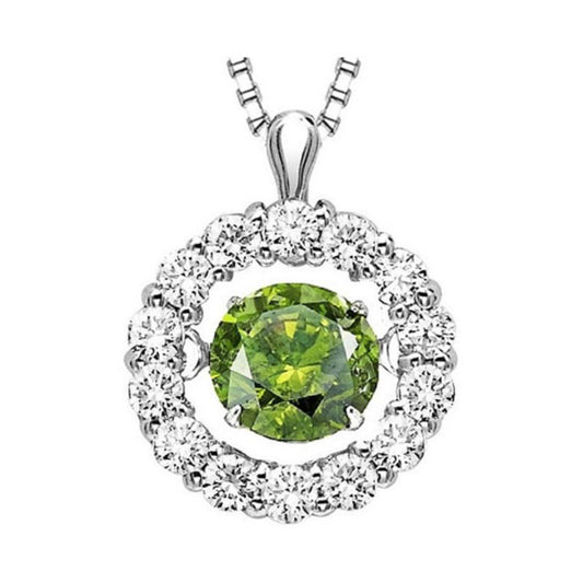 Gems One 14KT White Gold & Diamond Rhythm Of Love Neckwear Pendant  - 1 ctw