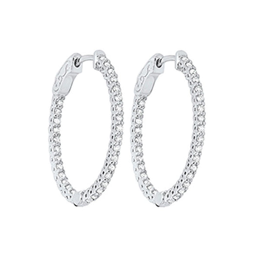 Gems One 14Kt White Gold Diamond (1Ctw) Earring