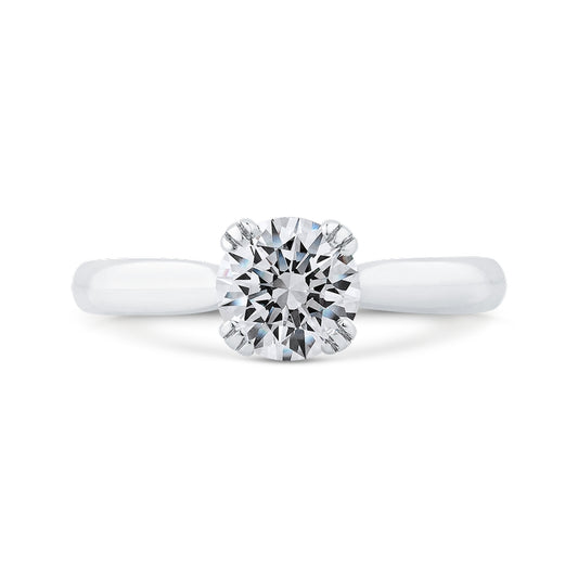 Shah Luxury 14K White Gold Solitaire Engagement Ring (Semi-Mount)