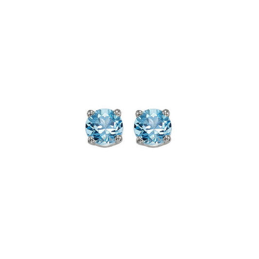 Gems One 14Kt White Gold Blue Topaz (7/8 Ctw) Earring