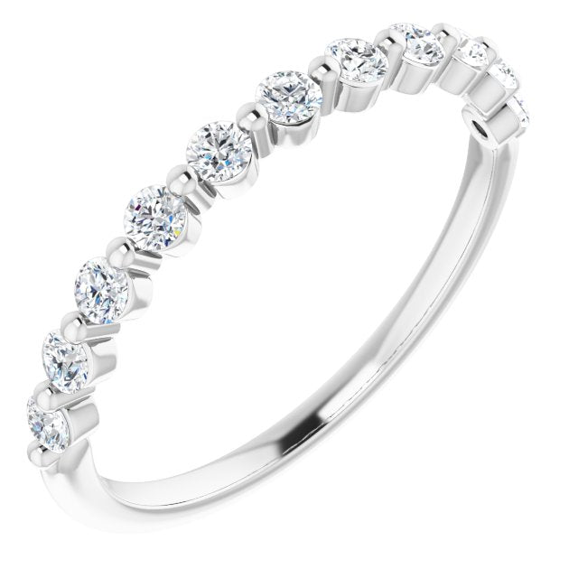 14K White 1/2 CTW Diamond Anniversary Band