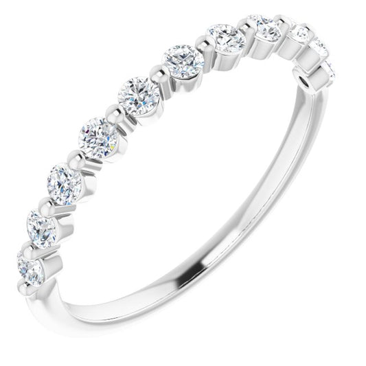 14K White 1/2 CTW Diamond Anniversary Band
