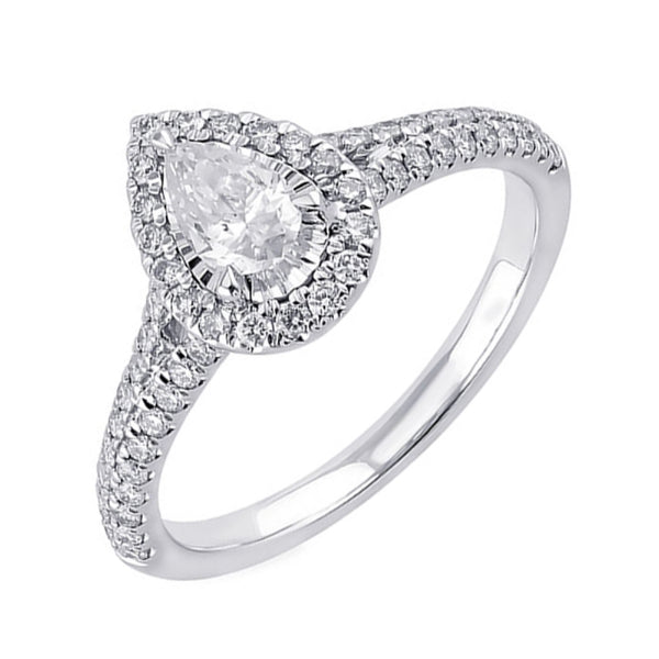 Gems One 14Kt White Gold Diamond(3/4Ctw) Ring