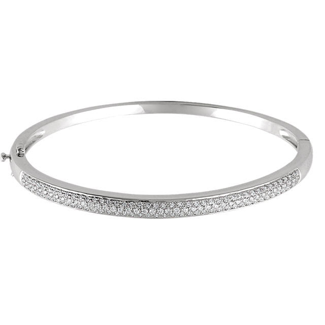 Stuller 14k White Gold Polished Diamond Bracelet