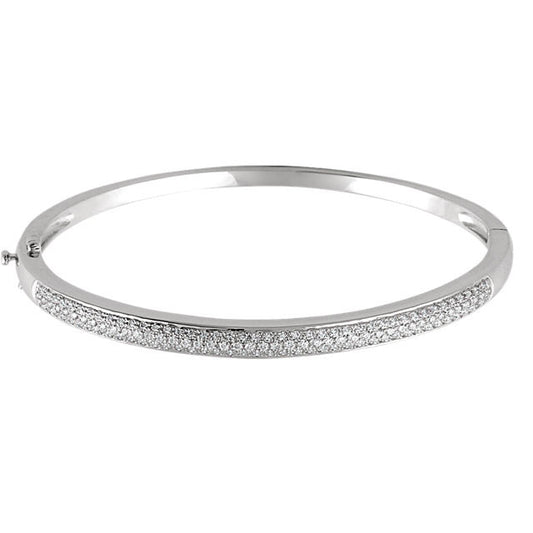 Stuller 14k White Gold Polished Diamond Bracelet