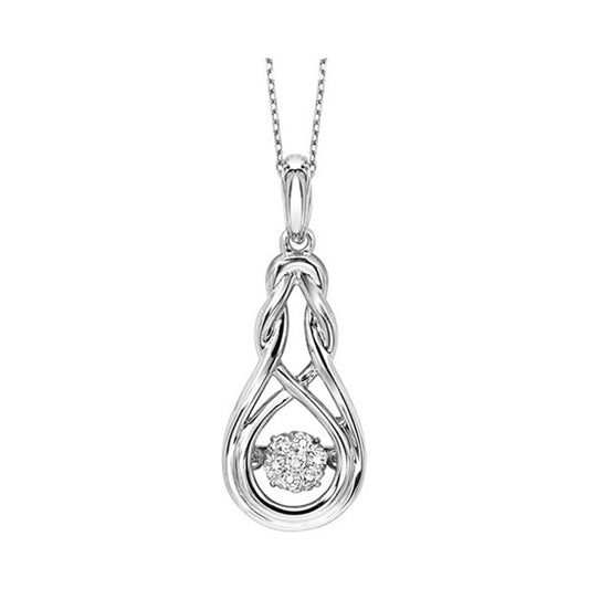 Gems One Silver Diamond (1/12 Ctw) Pendant