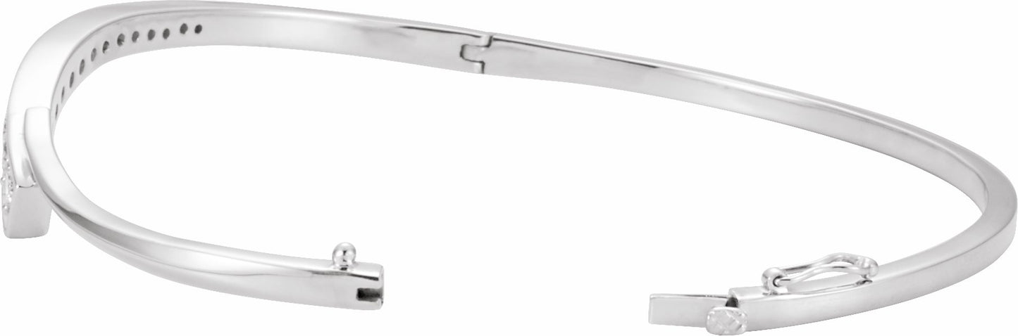 14K White 3/4 CTW Diamond Journey 6.5 Bracelet