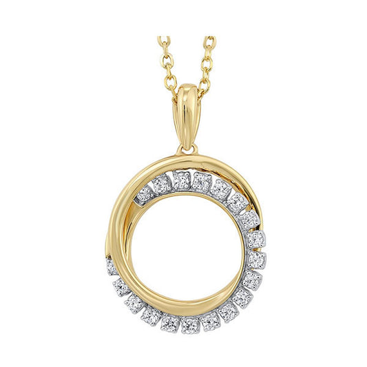 Gems One 10Kt Yellow Gold Diamond (1/10 Ctw) Pendant
