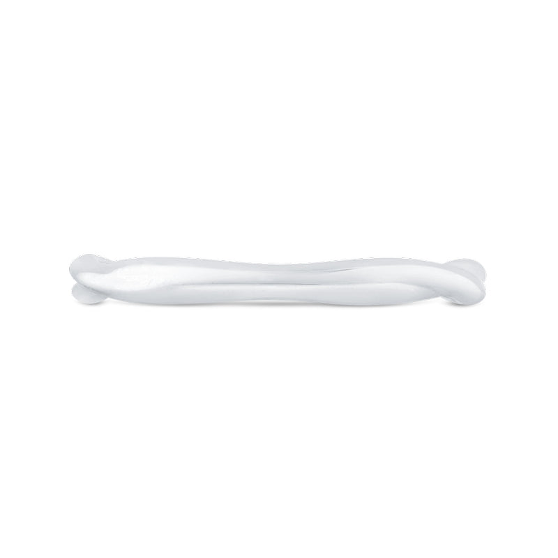 Shah Luxury 14K White Gold Plain Wedding Band