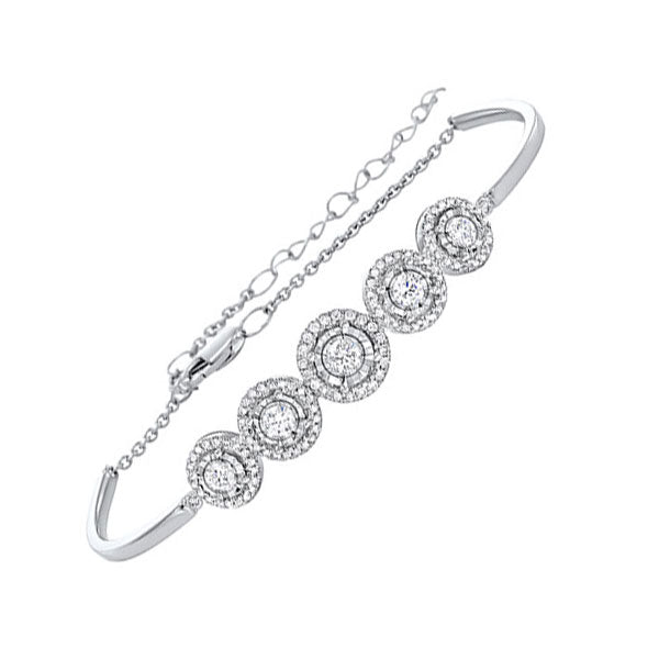 Gems One 14Kt White Gold Diamond (7/8Ctw) Bangle