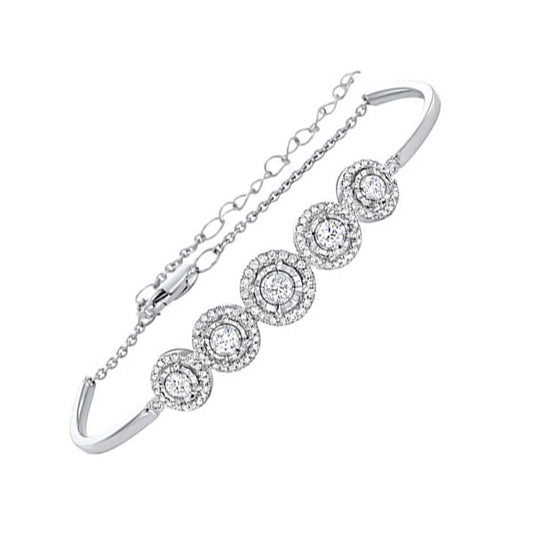 Gems One 14Kt White Gold Diamond (7/8Ctw) Bangle