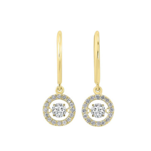 Gems One 14KT Yellow Gold & Diamond Rhythm Of Love Fashion Earrings  - 3/4 ctw