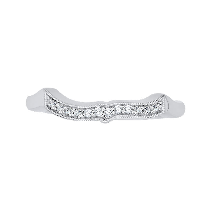 Shah Luxury Round Diamond Wedding Band In 14K White Gold