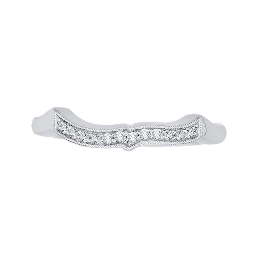 Shah Luxury Round Diamond Wedding Band In 14K White Gold