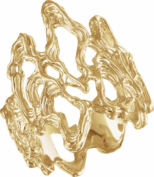 14K Yellow Metal Fashion Ring