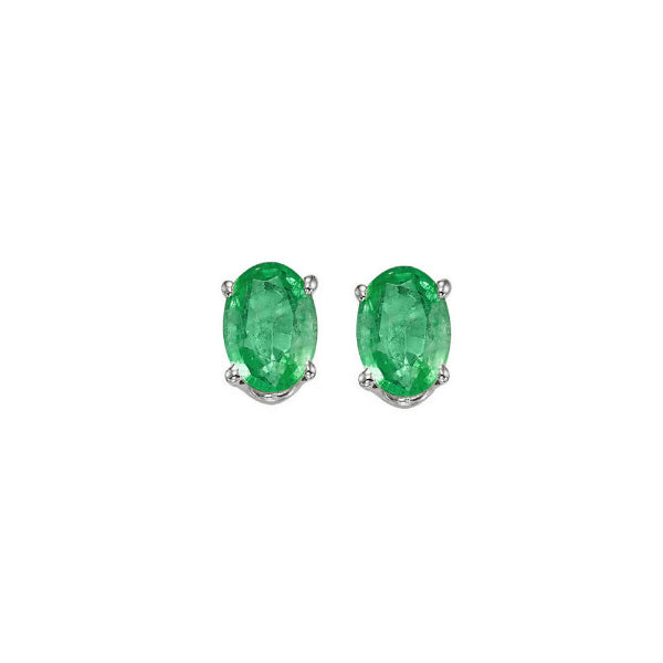 Gems One 14Kt White Gold Emerald (7/8 Ctw) Earring