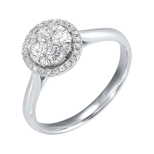 Gems One 14Kt White Gold Diamond (1/4Ctw) Ring