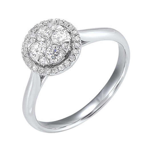 Gems One 14Kt White Gold Diamond (1/4Ctw) Ring